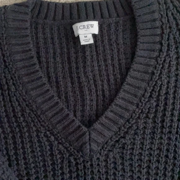 Black J. Crew chunky knit sweater - Picture 2 of 3